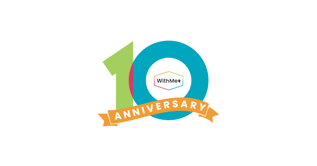 WithMe, Inc. 10-year anniversary logo