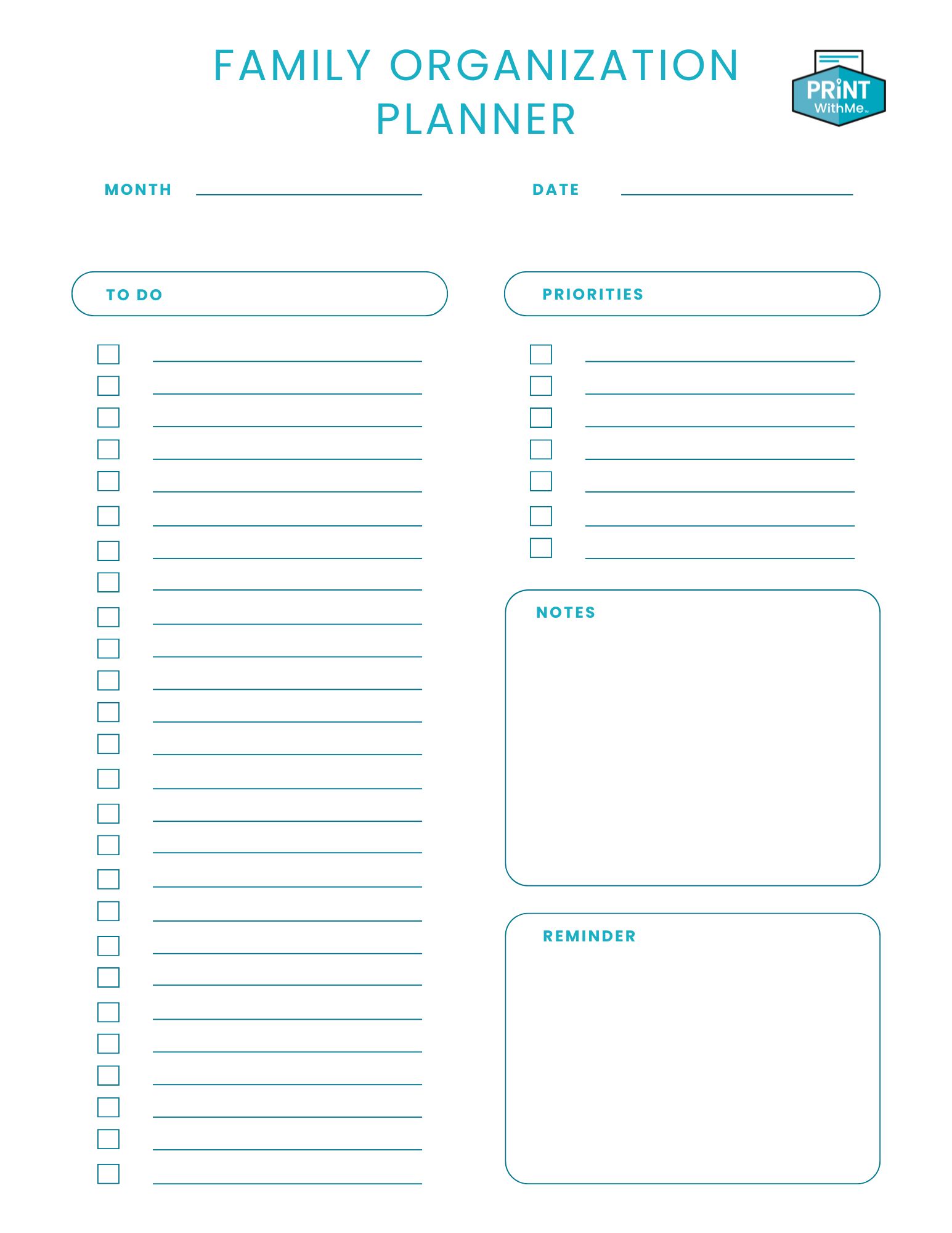Family Organizer Planner