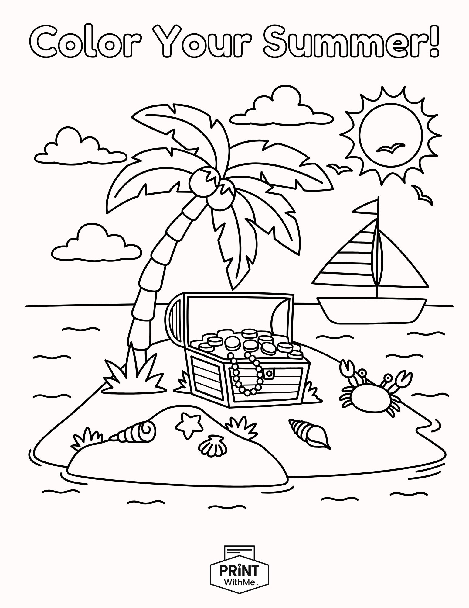 Summer coloring page