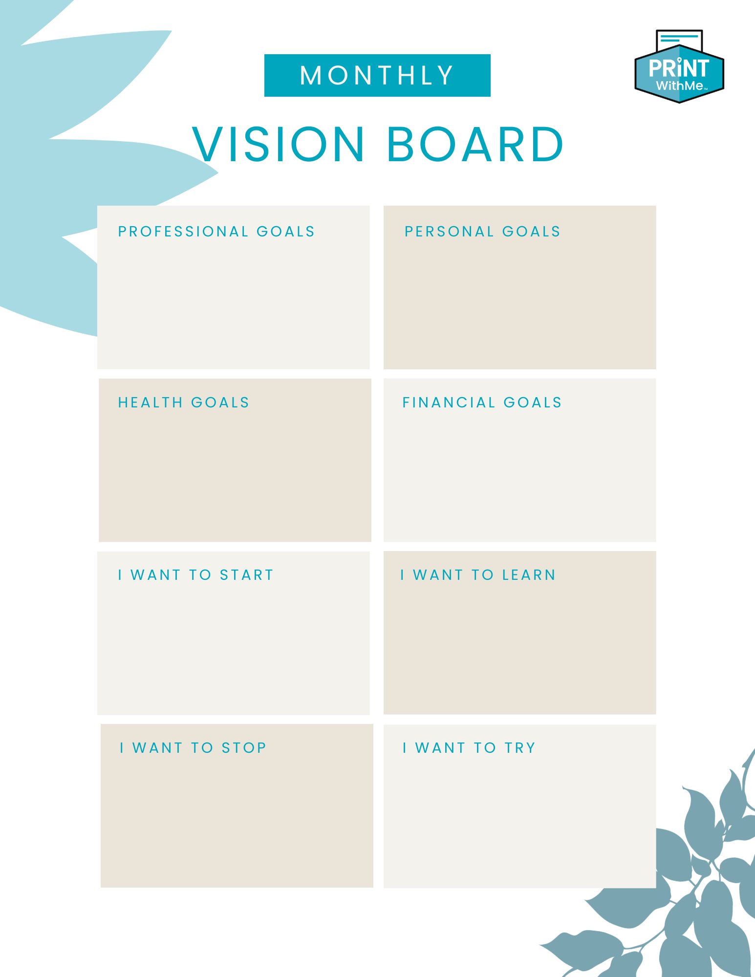 Monthly Vision Board