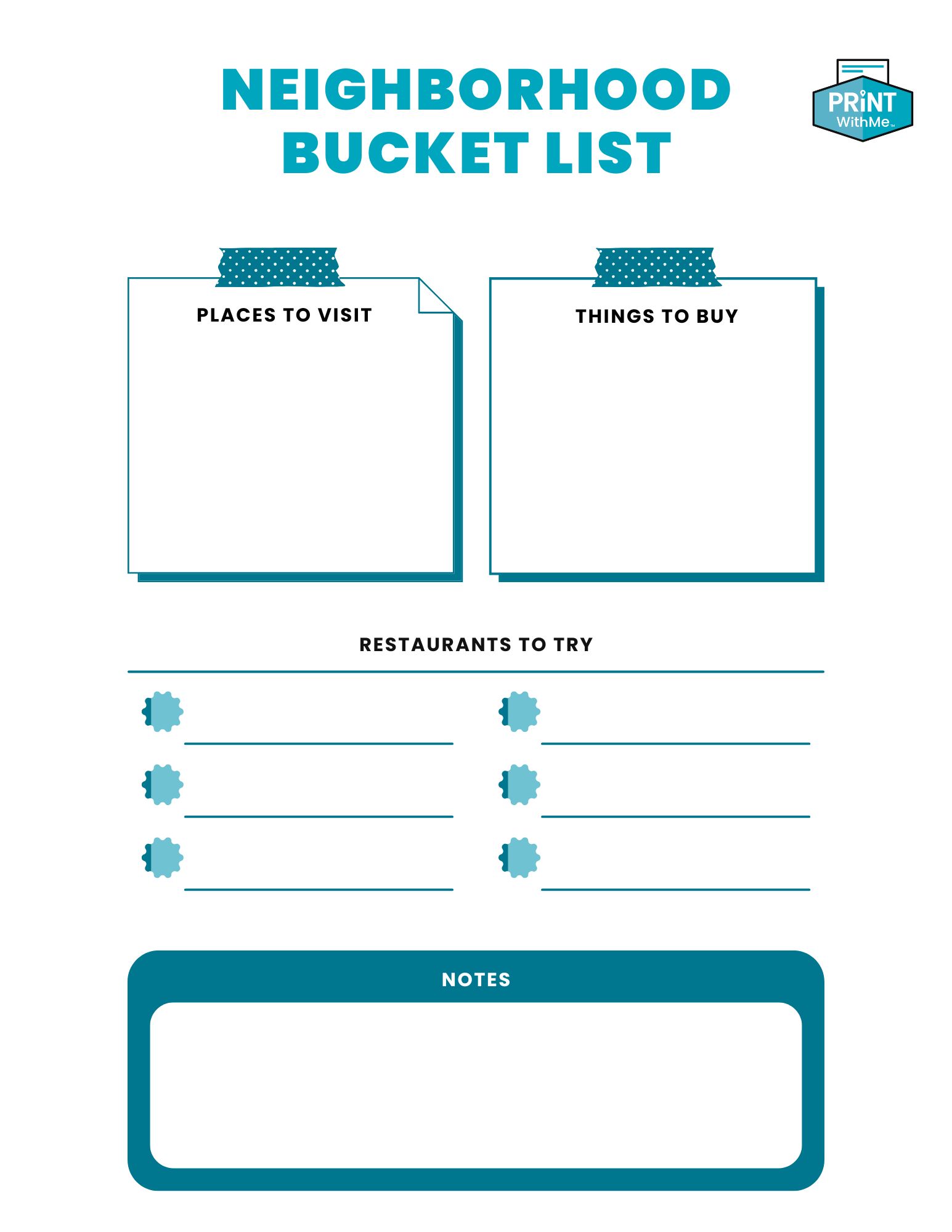 Neighborhood Bucket List