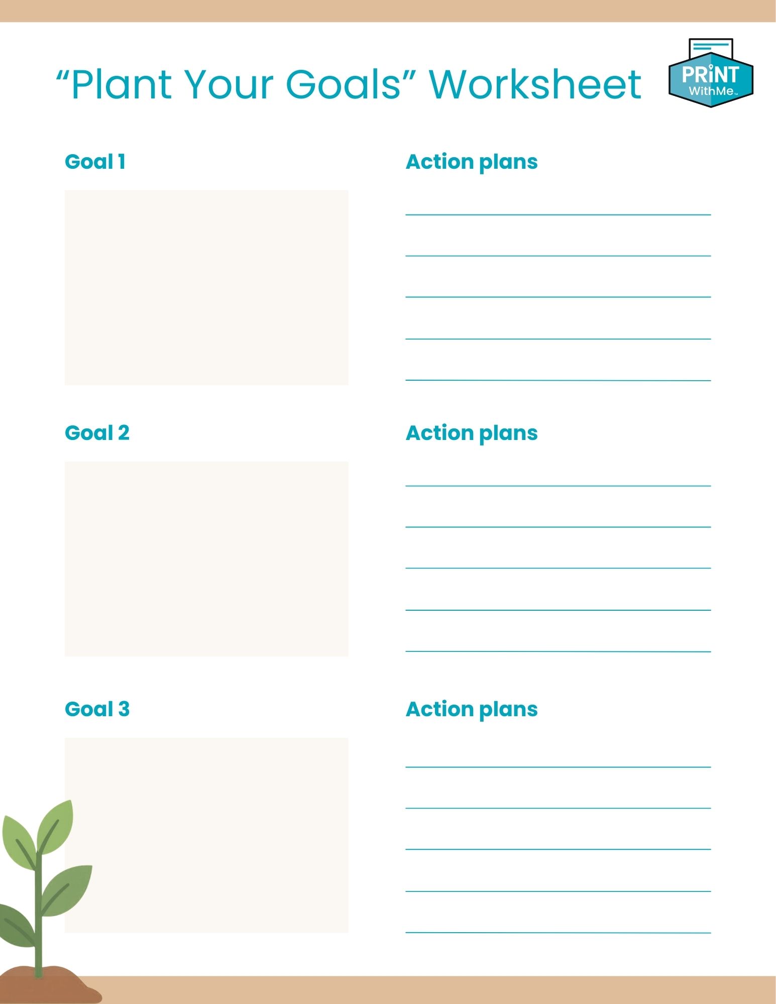 Plant Your Goals Worksheet