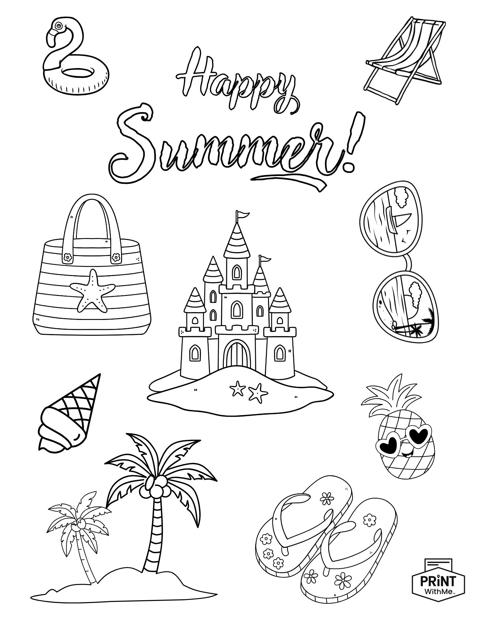 Summer Coloring Page