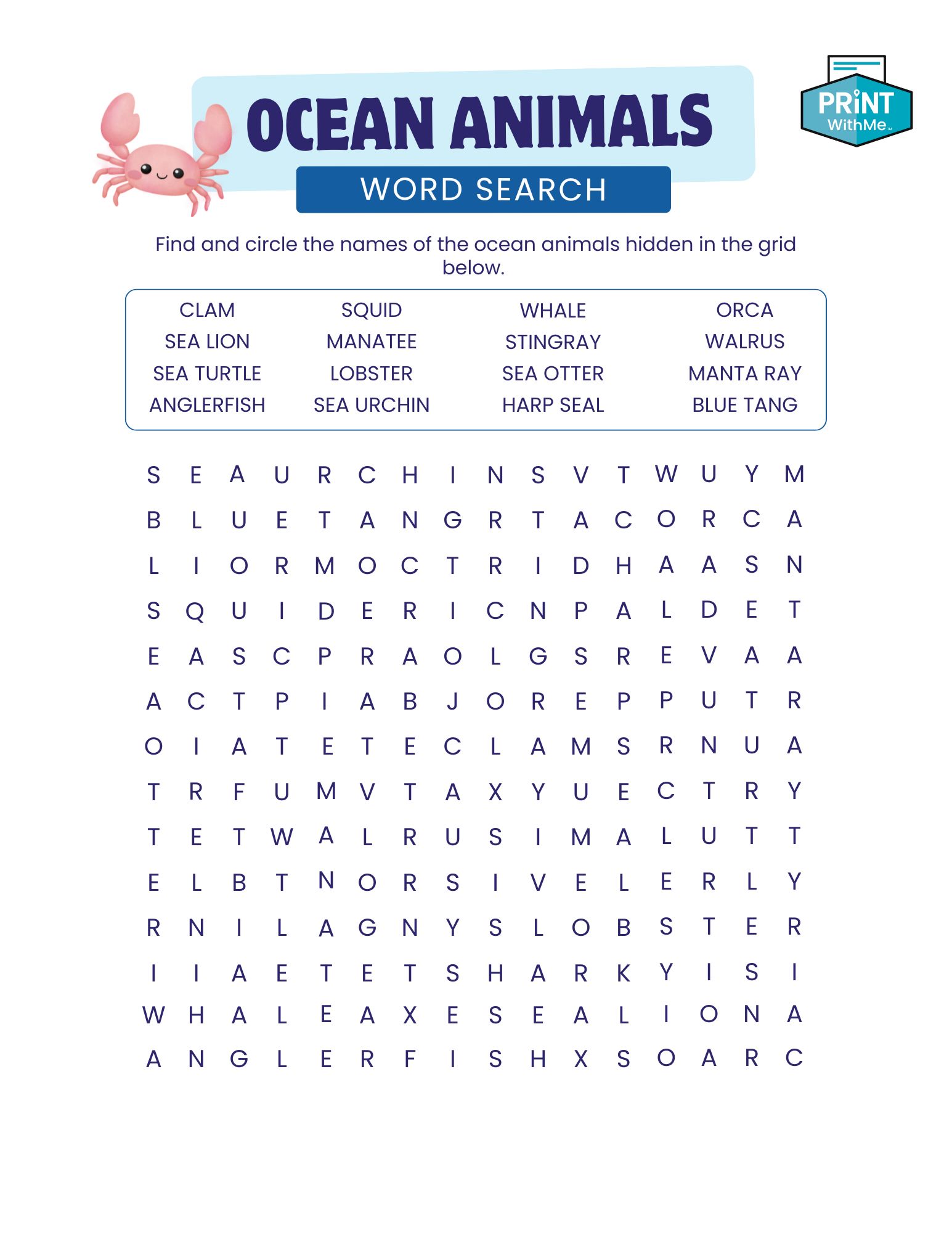 Summer Word Search