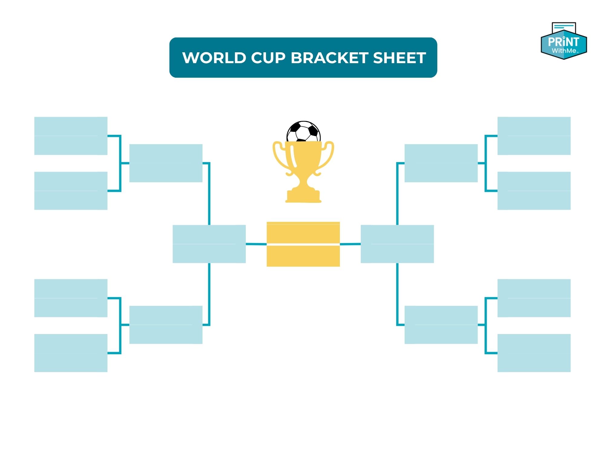 World Cup Bracket Sheet