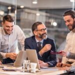 Property management team planning apartment amenities for remote workers