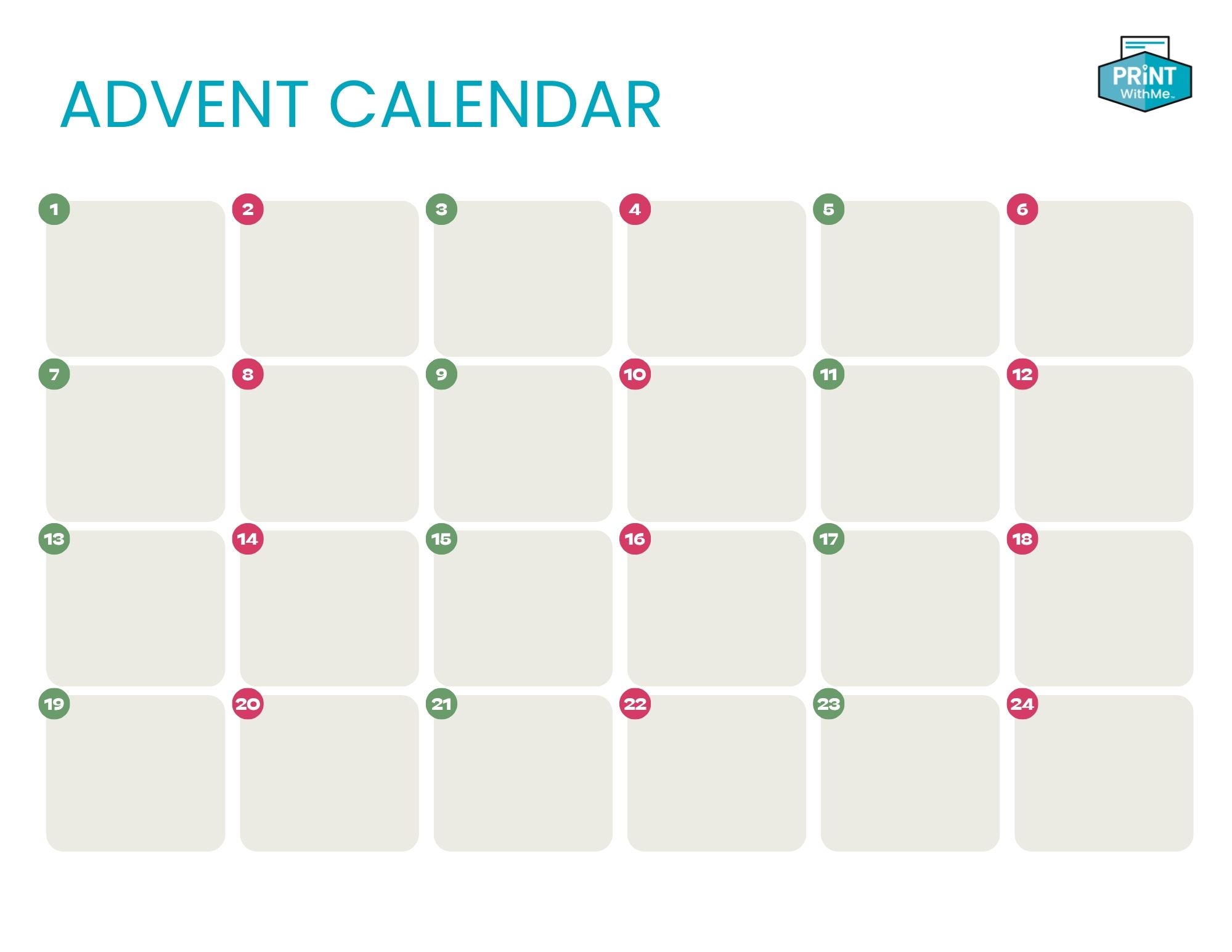 Advent Calendar Template